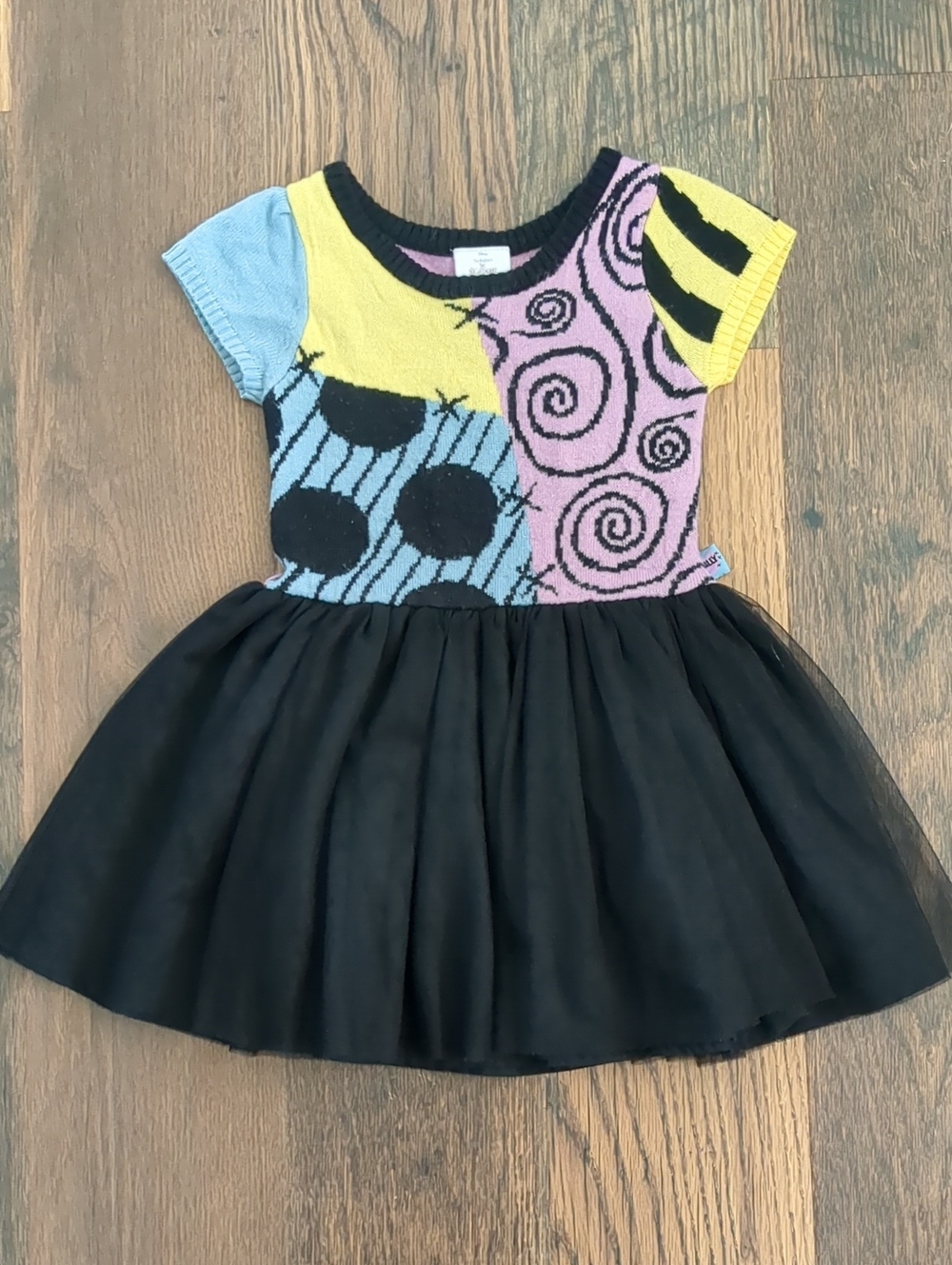 Disney Nightmare Before Christmas Girls Tulle Sweater Dress, Size 4T